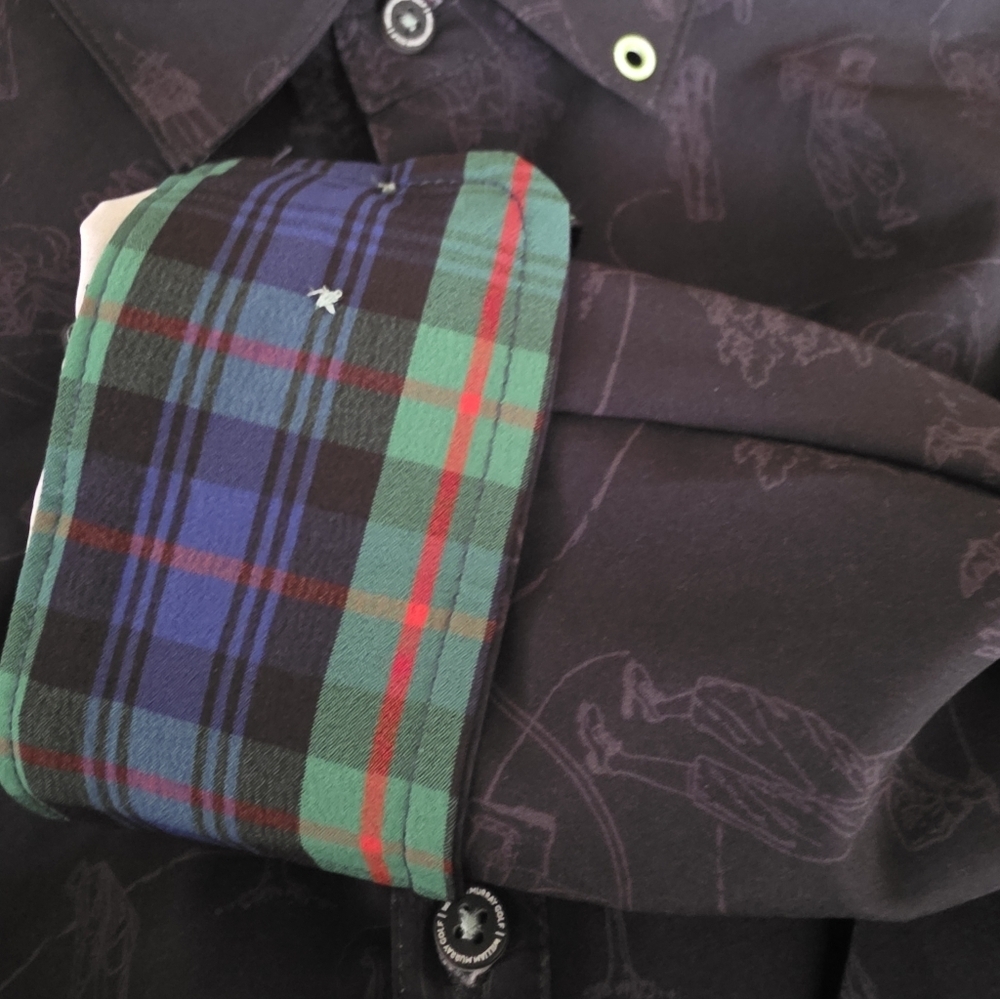 ⛳ William Murray Performance Golf Long Sleeve Button Down Shirt X-large - Picture 6 of 8